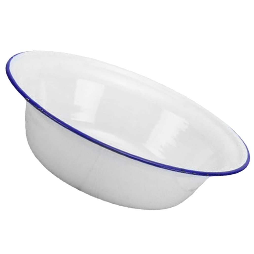 Enamel Bowl Unbreakable Enamelware Serving Bowl Round Mixing Bowl