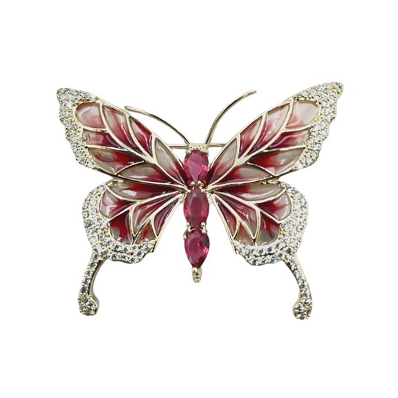 Enamel Butterfly Brooch Alloy Base Versatile Jewelry for Special Occasions