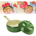 thumbnail image 2 of Enamel Cast Iron Stock Pot Tomato Cocotte,Fruit Shaped Multifunction Cooking Pot With Handles 2 of 12