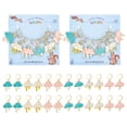 thumbnail image 1 of Enamel Cloud with Raindrop/Lightning Bolt Charm Locking Stitch Markers Golden Tone Lobster Claw Clasp Locking Stitch Marker Mixed Color 3.6~3.9cm, 1 of 6