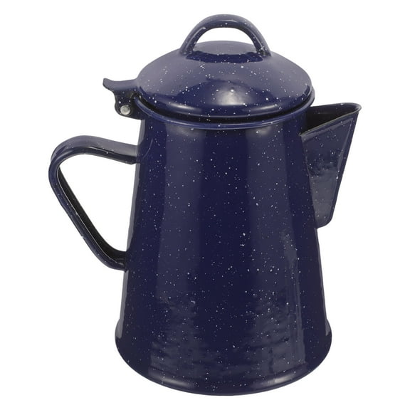 Minkissy Enamel Coffee Pot Dark Pc Camping Coffee Kettle Lightweight Outdoor Travel