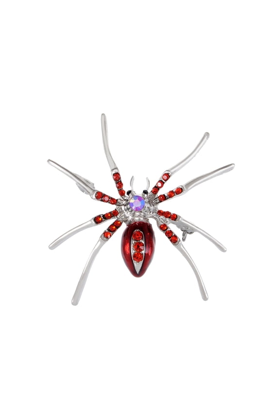 Enamel Crystal Rhinestone Halloween Spider Fashion Jewelry Pin Brooch