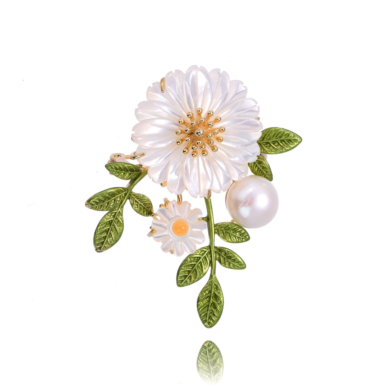 Enamel Daisy Brooch For Jewelry Holiday Dancing Party Ceremony
