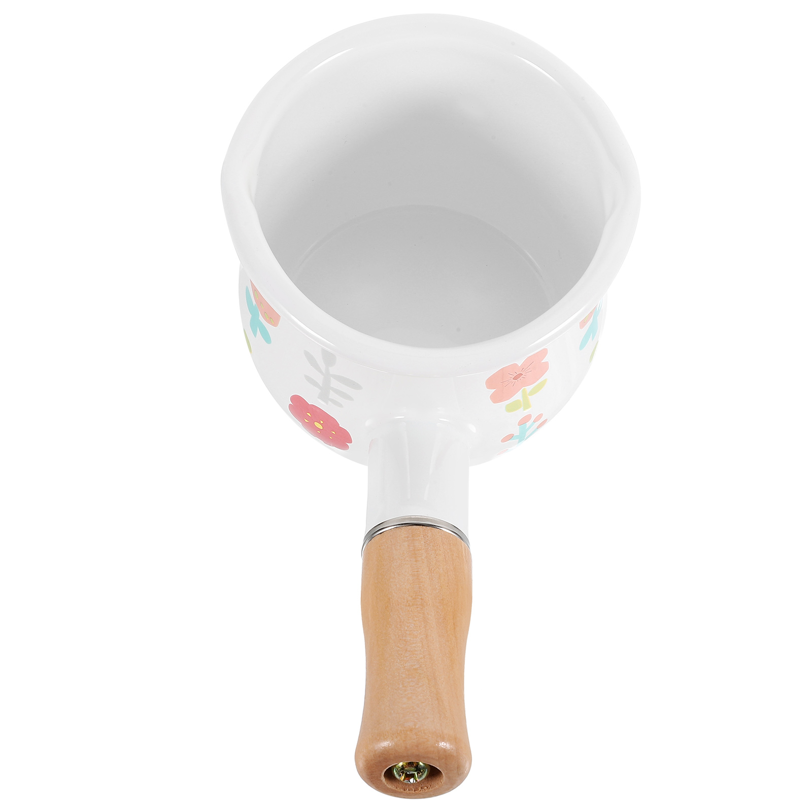 Enamel Deep Fryer Fat Fryer Small Cooking Pot Nonstick Saucepan Lid