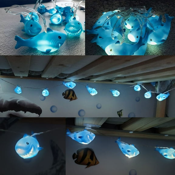 Enamel Fish Lamp String Animal Shaped Lights Christmas Party Garden Decoration Lights String Lights
