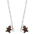 thumbnail image 1 of Enamel Gingerbread Boy Silvertone Face Mask Necklace, 1 of 2