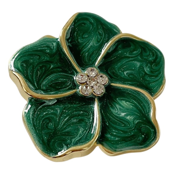 Enamel Glaze Flower Handle Door Knobs Cabinet Drawer Handle