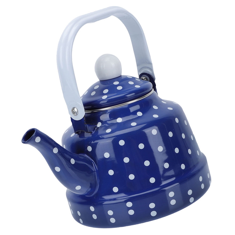 Enamel Kettle Blue Tea Coffee Pot Antiscald Water Machine Chinese