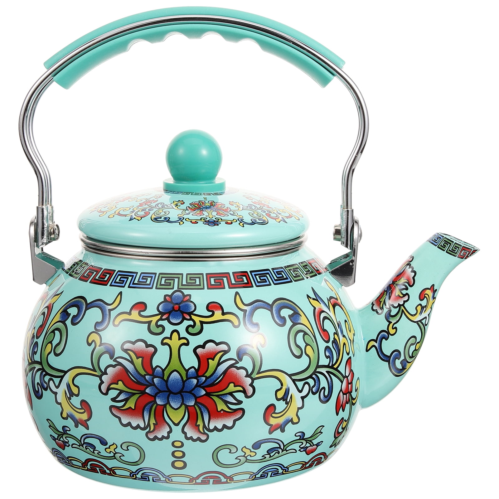 Enamel Kettle Camping Stovetop Kitchen Water Tea Office Teakettle Decor