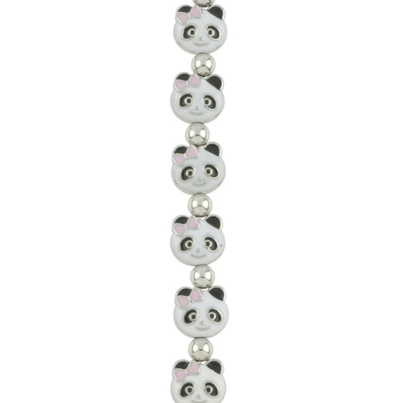 Bead Landing Enamel Metal Panda Beads - Playful Bead Charms for Jewelry Making and Crafts, 10 Count per Pack, 12 Pack