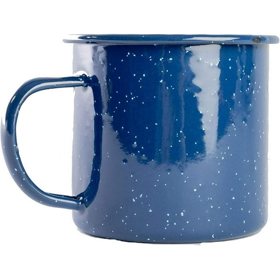 Enamel Mug - Outdoor Camping Mugs - Ideal For Early Morning Coffee Or Cold Beverages- Coffee Mug- 16 Oz (Navy) Blue Blue