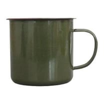 Enamel Mug- Outdoor Camping Mugs - Ideal For Early Morning Coffee Or Cold Beverages- Coffee Mug- 4.22Oz (Arm Green)