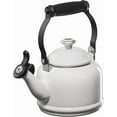 thumbnail image 1 of Enamel On Steel Demi Tea Kettle with Metal Finishes, 1.25 qt, White, 1 of 3