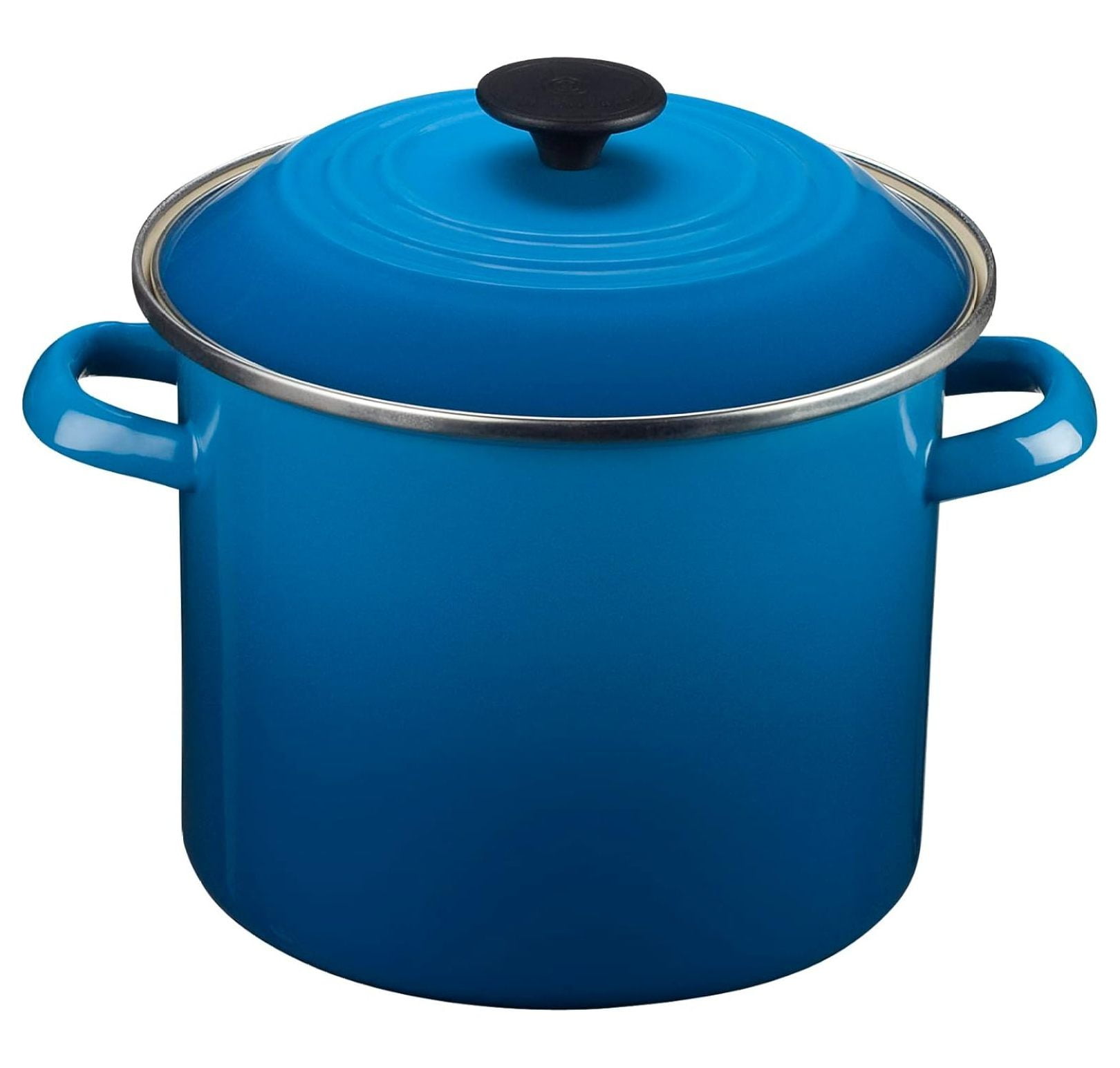 Marseille Blue 8-Quart Enamel Carbon Steel Stockpot