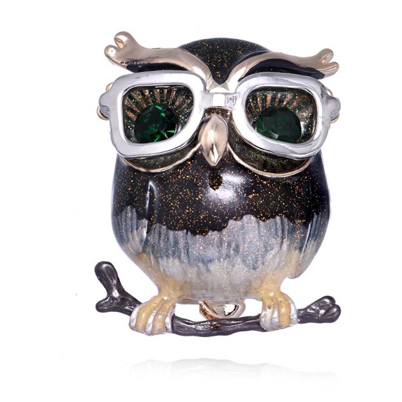Enamel Owl Bird Brooch Pin For Women Animal Brooches Lapel Pins Cute Dress Accessories