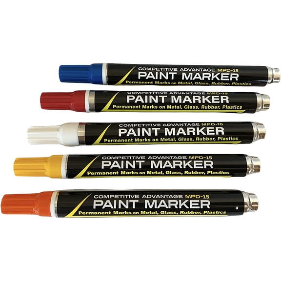 Enamel Paint - MPD-15 MEDIUM - Multi-Packs - Permanent, Waterproof, Quick-drying (Patriot Tones | Red, White, Blue, Orange, Yellow)