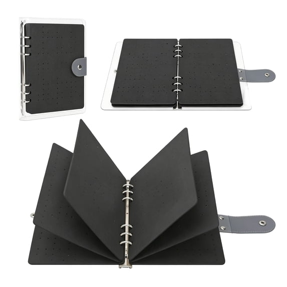 Enamel Pin Display Case Collection Book, Lapel Pin Organizer with 6-Ring Binder and Felt Pages for Brooches Badges Storage and Display
