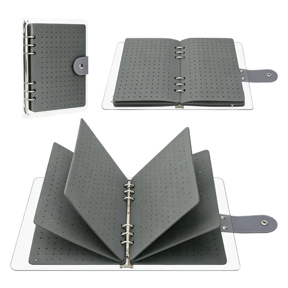 Enamel Pin Display Case Collection Book, Lapel Pin Organizer with 6-Ring Binder and Felt Pages for Brooches Badges Storage and Display