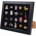thumbnail image 1 of Enamel Pin Display Frame 9.1x13.2x0.8 Inch Pin Collection Display Case Pins Collection Shadow Box Cabinet Brooch Collect Frame for Medals Enthusiast Collectibles for making, 1 of 5
