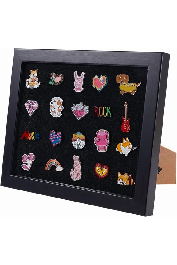 Enamel Pin Display Frame 9.1x13.2x0.8 Inch Pin Collection Display Case Pins Collection Shadow Box Cabinet Brooch Collect Frame for Medals Enthusiast Collectibles for making