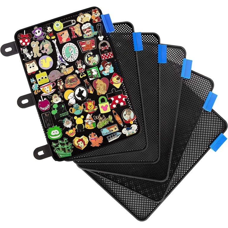 Enamel Pin Display Pages (6 PK) - Display and Trade Your Disney Collectible  Pins in Any 3-Ring Binder - Pages Lay Flat with Pinbacks and NO Sagging!  (Black - Pins Not Included) 