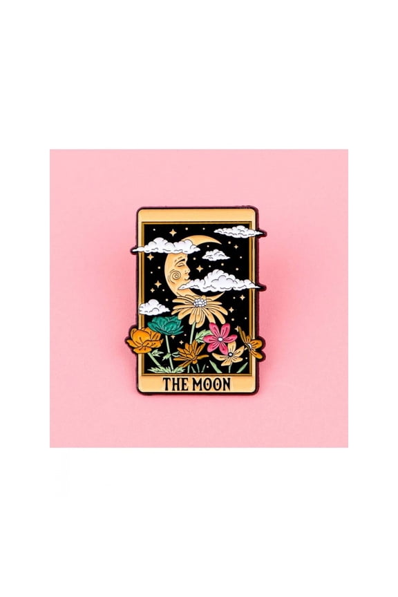 Enamel Pin Lapel Pin Brooch The Moon Tarot Design NR12492 Multicolor
