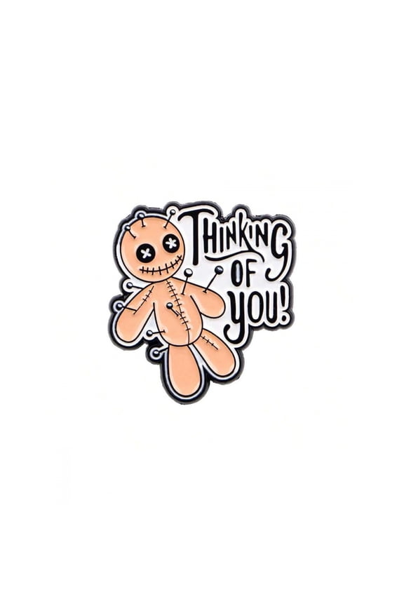 Enamel Pin Lapel Pin With Voodoo Doll Design Thinking Of You NR11925