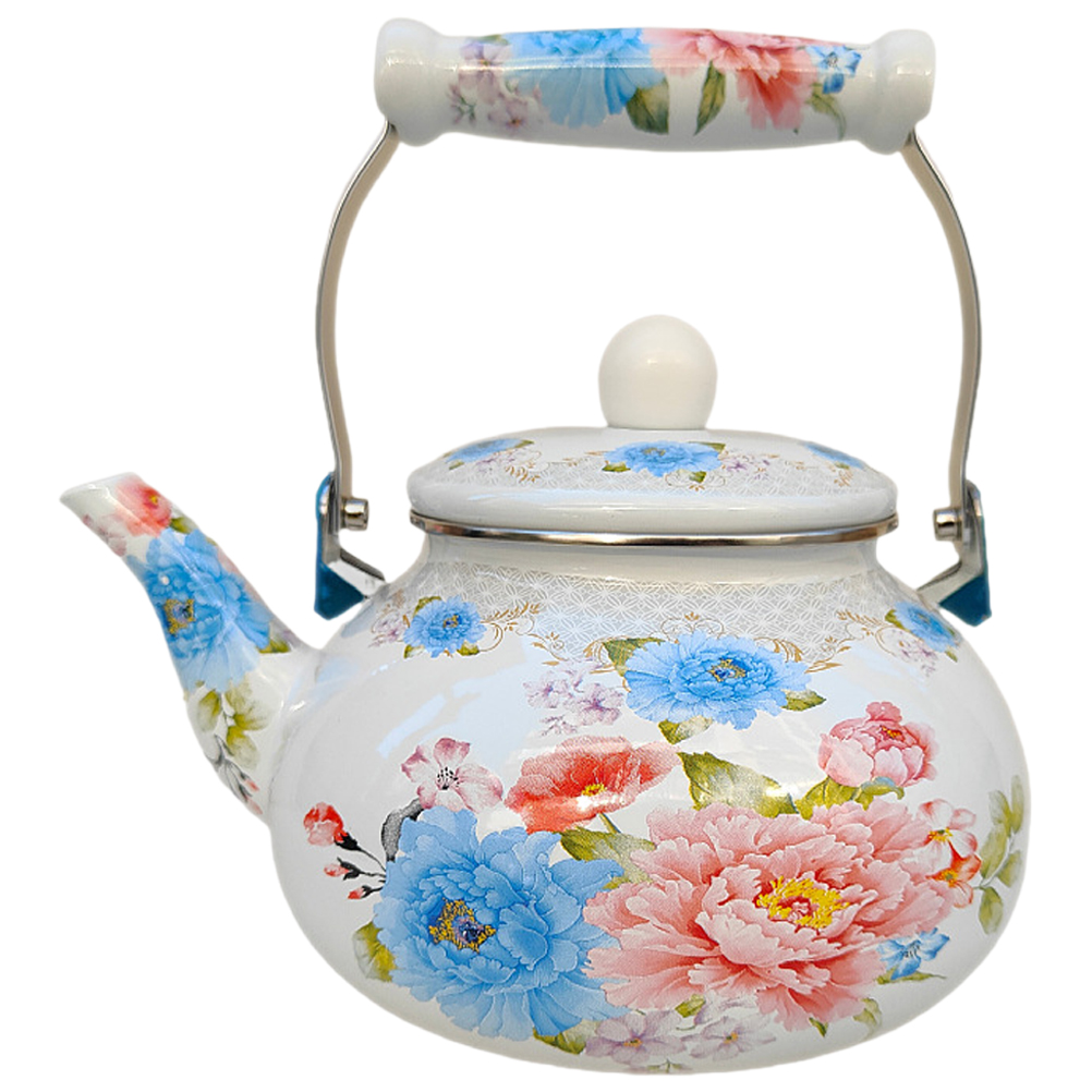 Enamel Pot Tea Kettle Daily Use Coffee Kettle Handle Stovetop Kettle