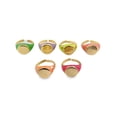 thumbnail image 1 of Enamel Ring Adjustable Stackable Rings, 1 of 1