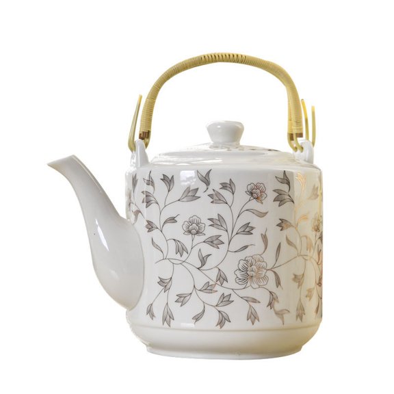Enamel Tea Kettle for the Stovetop Chinese Porcelain Retro Kettle Coffee Pot Juice Container with Lid Nostalgic Multifunctional for Kitchen Hotel Coffee Tea Room Office