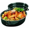 thumbnail image 1 of Enamel Turkey Roaster Pan Non Stick, 16.5 x 12 x 8 inches, Black, 1 of 5