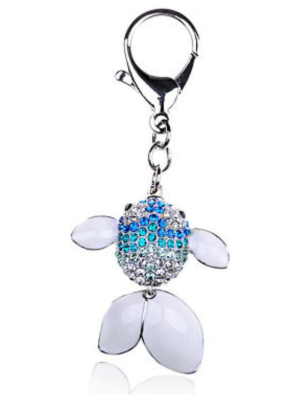 Enamel White Cartoon Jumping Flipper Fish Fashion Jewelry Crystal ...