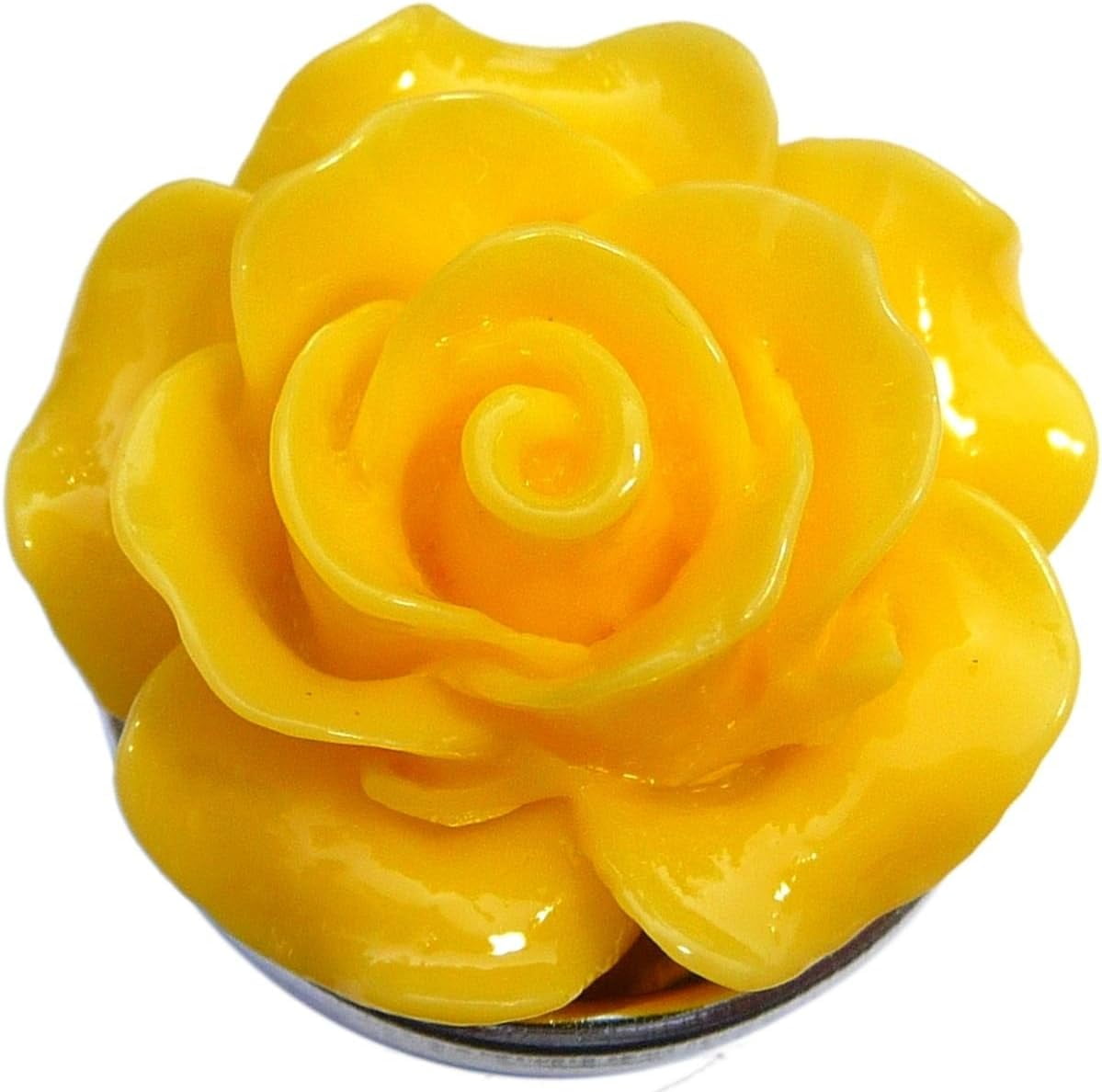 Enamel Yellow Flower Snap Charm (Standard 18Mm Size)