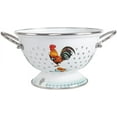 thumbnail image 1 of Enameled Aluminum Fine Mesh Strainer Drainer for Food Enamel Colander/Strainer 2.6 Qt (2.5 L) Pasta Drainer with Handle Rice Strainer (Golden Rooster), 1 of 9