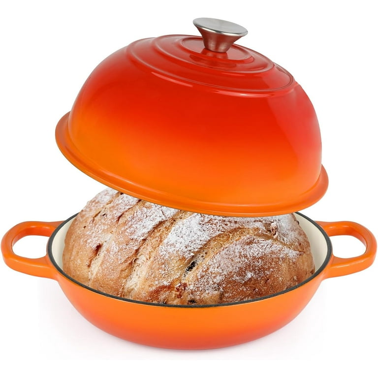 Enameled Cast Iron Bread Oven, Dutch Oven Pot with Lid, 10