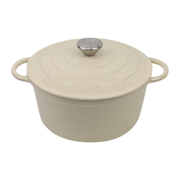 Enameled Cast Iron Dutch Oven, 5 Quart, 20cm, for Braising, Baking Bread, Stewing, All Stovetop & Oven Safe, Even Heat, Red