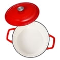 thumbnail image 1 of Enameled Cast Iron Dutch Oven, 6 Quart Pot with Lid and Dual Handles, Heavy-Duty Durable Cookware Pan, Oven Induction Compatible up to 500Fahrenheit, for Braising, Stews, Bread Baking, Red, 1 of 12