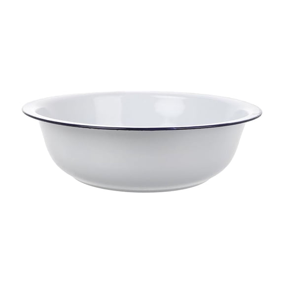 Family Sized Enameled Mixing Basin Heat Resistant Materials Enamelware For Baking Cookie And Preparing Salads