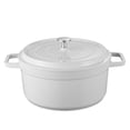 thumbnail image 1 of Enameled Dutch Oven Pot With Lid Kitchen Stew Pot Kitchen Gadgets Decor Supplies (White 24CM), 1 of 10