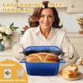 thumbnail image 1 of Enameled Dutch Oven for Sourdough Bread Baking, 3.6QT Oval Cast Iron Bread Pan with Lid, 1 of 8