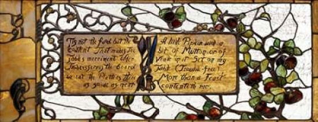 Enameled Favrile Glass Window Canvas Art - Tiffany Studios (10 x 20)