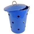 thumbnail image 1 of Enameled Galvanized Steel Laundry Basket, Blue, 1 of 1