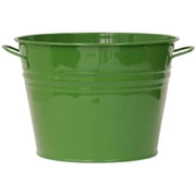 Enameled Galvanized Steel Planter & Tub - Sage - 15.5 x 10 in. - Durable Design