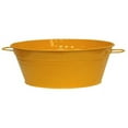 thumbnail image 1 of Enameled Galvanized Steel Tub, Planter, Beverage Tub, Color Saffron., 1 of 1
