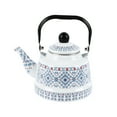 thumbnail image 1 of Enameled tea kettle in vintage style, with spout kettle, enamel kettle for induction cooker gas stoves, for induction, gas stove, wood stove coffee machine water jug, 1 of 5