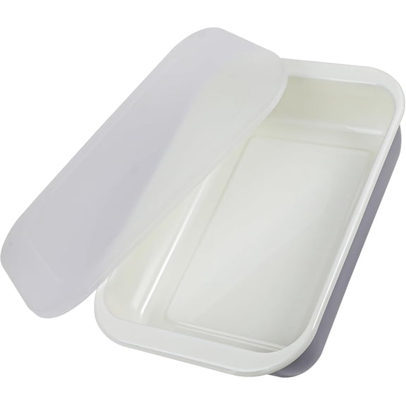 Enamelware 9x13 Baking Pan with Lid, Oblong Cake Pan Enameled Steel Roasting Pan Baking Dish Lasagna Pan Food Containers
