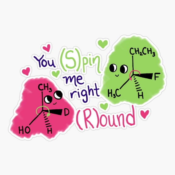 Enantiomers In Love Chemistry Sticker
