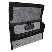 Enari Collection Money Bag with Combination Lock Security Deposit Bank Pouch Gray Polyester Material