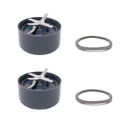 Enbizio Blender Replacement Parts - Nutribullet 900W 600W Cross / Extractor Blade 2 Pack + 2 Extra Gaskets
