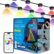 Enbrighten 50ft Wi-Fi Eternity Lights, Permanent Outdoor Lights, 36 LEDs, Smart LED Eaves Lights for Christmas, Halloween, Party, Game Day and More